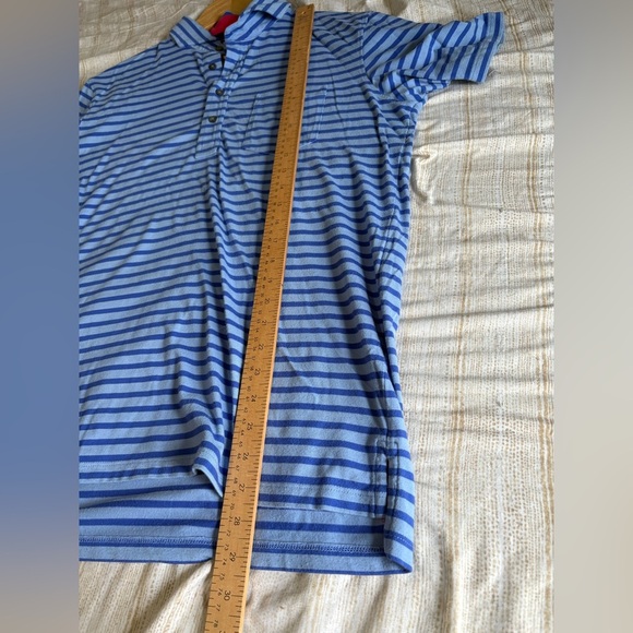 Greyson men’s Erie polo blue stripe size medium Pima cotton blend - Picture 8 of 11